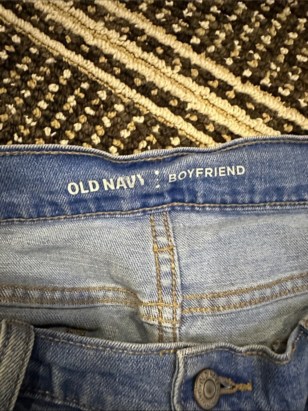 Old Navy Light Blue Rolled Cuff Denim Shorts - Picture 2 of 4